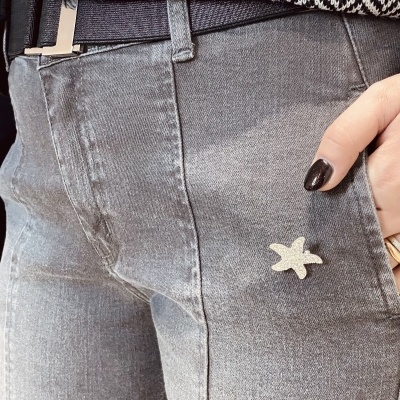 Calça de ganga cinza Miss You 