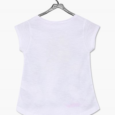 T-shirt branca padrão tropical 3Pommes