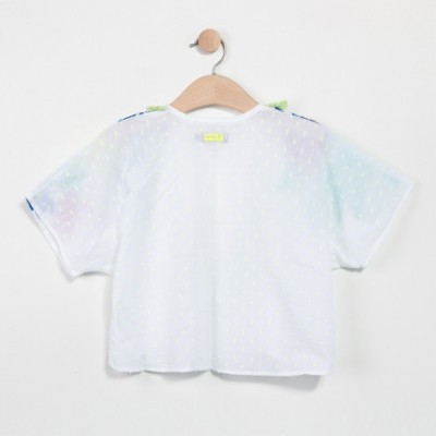 Quimono branco com padrão Catimini