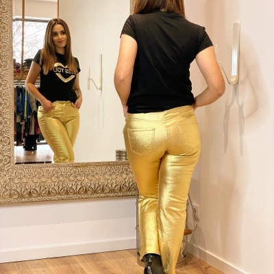 Calça dourada Miss You