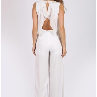 Colcci mulher macacão branco longo