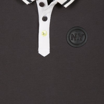 Polo cinza com estampa nas costas 3Pommes