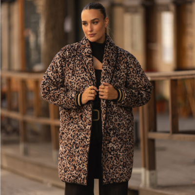 Casaco acolchoado Feminino Animal Print Miss You