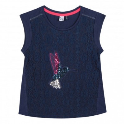 T-shirt azul marinho 3Pommes