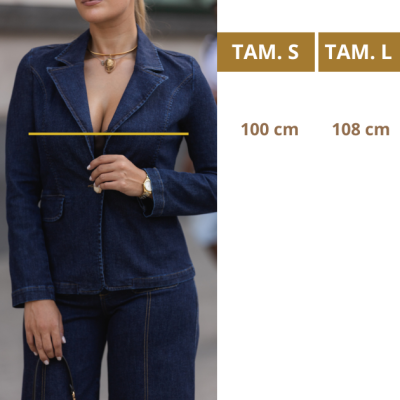 Blazer de Ganga Feminino Miss You Blazer de Ganga Feminino Miss You
