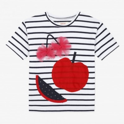 T-shirt riscas Catimini