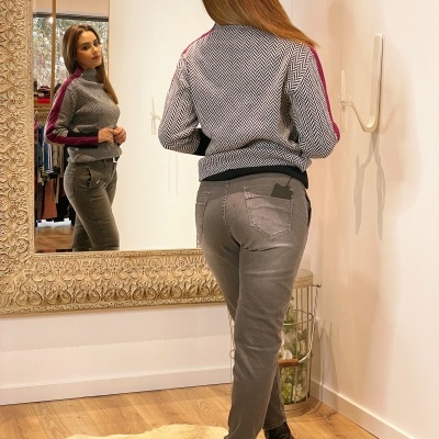 Calça de ganga cinza Miss You 