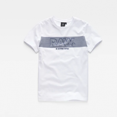 T-shirt branca de algodão G-Star Raw