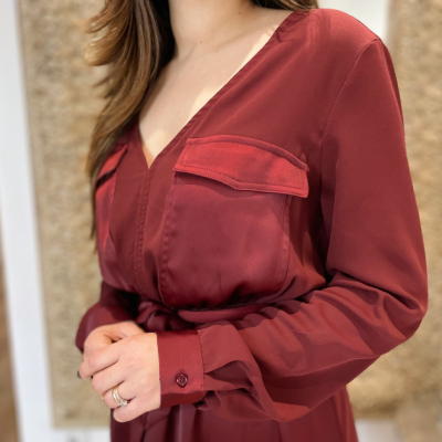 Vestido Mulher curto bordô Liu Jo Vestido Mulher curto bordô Liu Jo