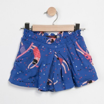 Calção azul com estampa Catimini