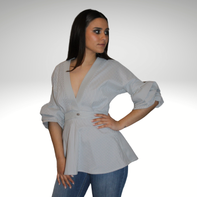 Blusa com folhos Roberta Biagi