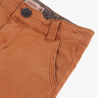 Calça chino camel Catimini