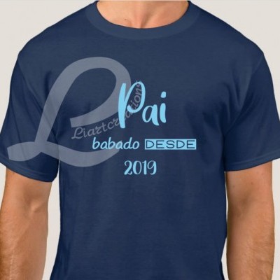 T-shirt "PAI babado desde (data)"