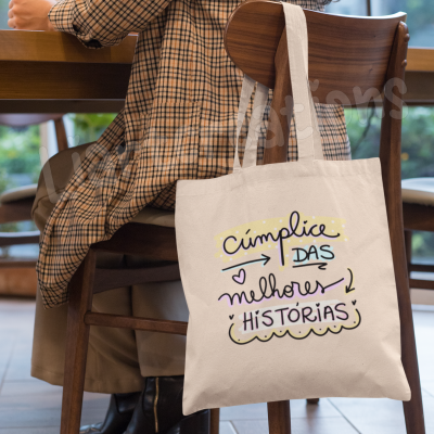 Saco de Tecido "Cúmplice das melhores histórias"