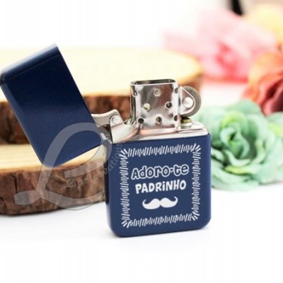 Isqueiro Recarregável Personalizado "Adoro-te Padrinho" Isqueiro Recarregável Personalizado "Adoro-te Padrinho"