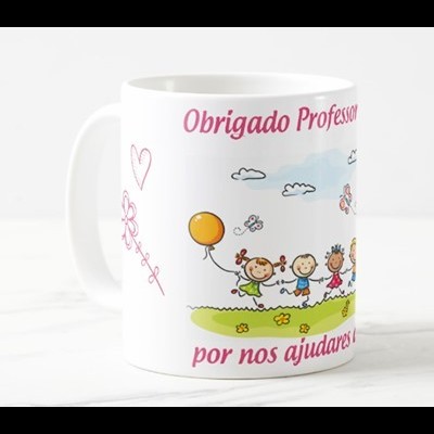 Caneca "Obrigado Professora, por nos ajudares a crescer" Caneca "Obrigado Professora, por nos ajudares a crescer"