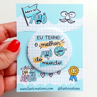 Iman personalizado "Eu tenho o melhor avô do mundo"