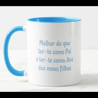 Caneca Personalizável "Melhor que ter-te como Pai é ter-te como Avô (dos meus Filhos)"