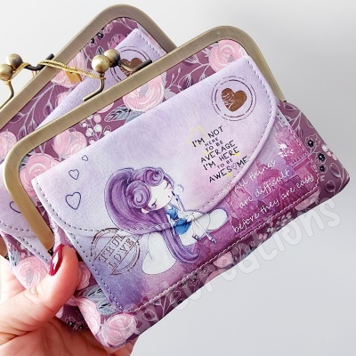 Porta-moedas Lilás c/ Fecho da Avó