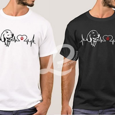 T-shirt Batimentos Cardiacos Golden Retriever