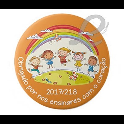 Crachá  Personalizado "Obrigado por nos ensinares com o coração"