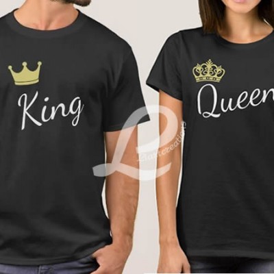 T-shirt  Namorados King/Queen