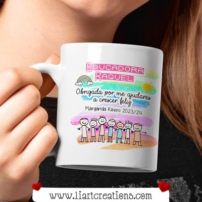 Caneca "Obrigado por me ajudares a crescer feliz"