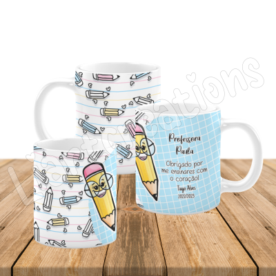 Caneca "Obrigado por me ensinares com o coração"