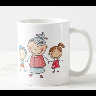 Caneca Personalizável "Melhor que ter-te como Mãe é ter-te como Avó (dos meus Filhos)"