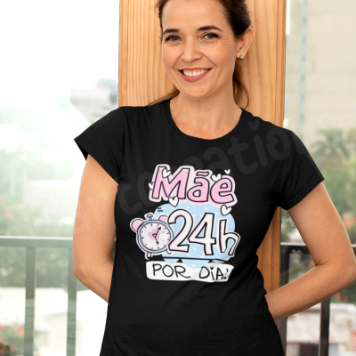 T-shirt  "Mãe 24h por dia"