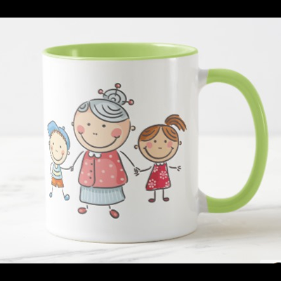 Caneca Personalizável "Melhor que ter-te como Mãe é ter-te como Avó (dos meus Filhos)"