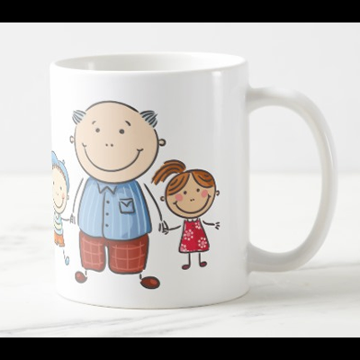 Caneca Personalizável "Melhor que ter-te como Pai é ter-te como Avô (dos meus Filhos)"