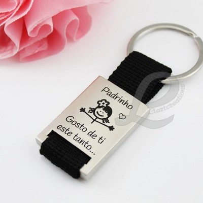 Porta-Chaves "Padrinho, gosto de ti este tanto" - Versão Menina