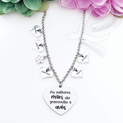 Fio em corrente "As melhores mães são promovidas a avós"
