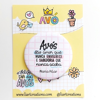 Iman personalizado "Avós, são amor que nunca envelhece e sabedoria que nunca acaba" Iman personalizado "Avós, são amor que nunca envelhece e sabedoria que nunca acaba"