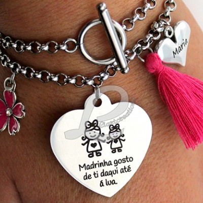 Pulseira 2 voltas em corrente 