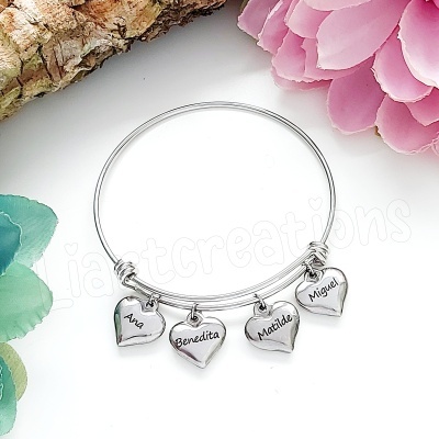 Escrava com corações personalizados