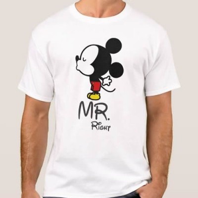 T-tshirt Mr Right + Mickey