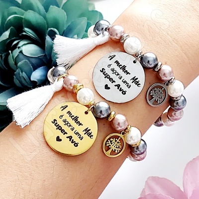 Pulseira Elástica "A melhor Mãe é agora uma super Avó"