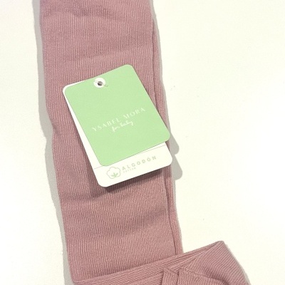 Collants lisas de algodão para bebé