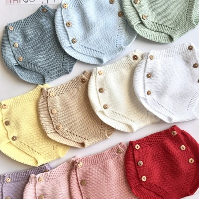 Tapa fraldas de malha de algodão com botões amadeirados