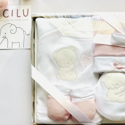 Conjunto de interiores coração/ursinho