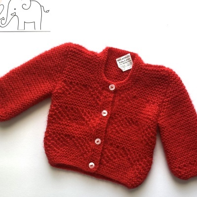 Casaco de tricot feito à mão