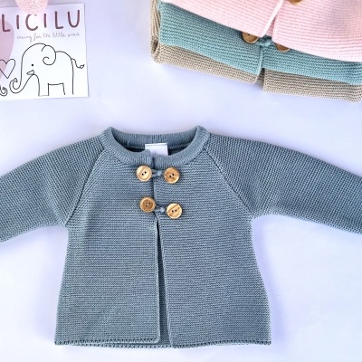 Casaco de malha ''basic'' com botões