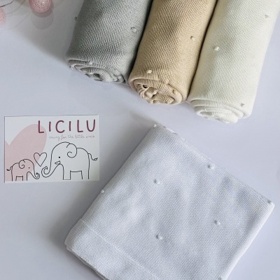 Manta de malha "Pompom"