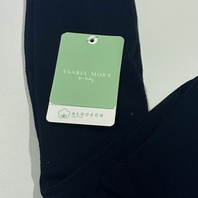 Collants lisas de algodão para bebé