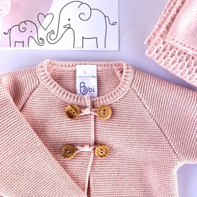 Casaco de malha ''basic'' com botões