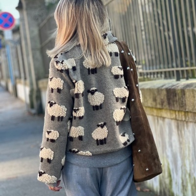 Casaco Ovelhas Taupe