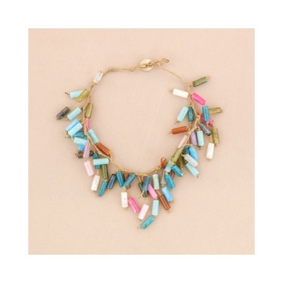 Colar multicor (tons azul)