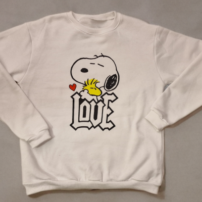Sweat Snoopy & Woodstock Branca
